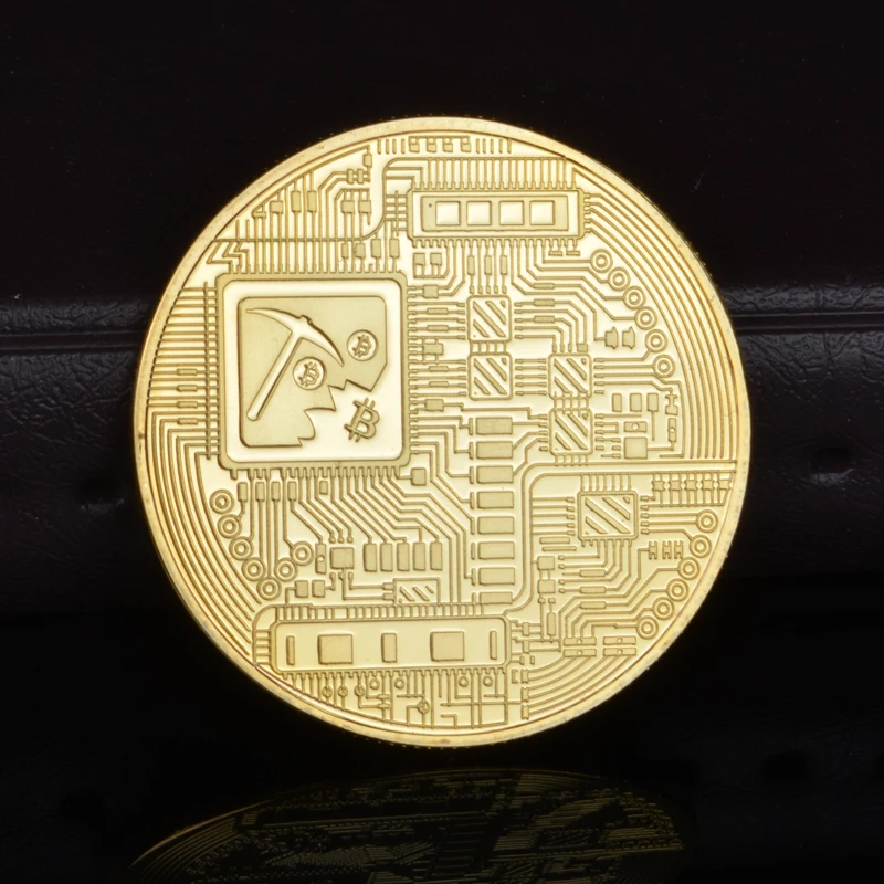 Позолоченная коллекция монет для биткоина отличный подарок искусства