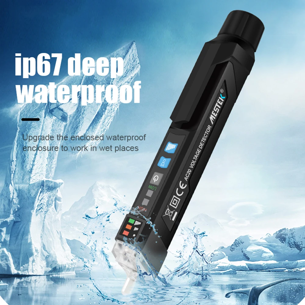 Бесконтактный Тестер Напряжения переменного тока MESTEK AC20 детектор напряжения