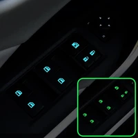luminous car door window lift control panel button sticker for kia rio ceed sportage cerato soul hyundai creta elantra i30 hb20