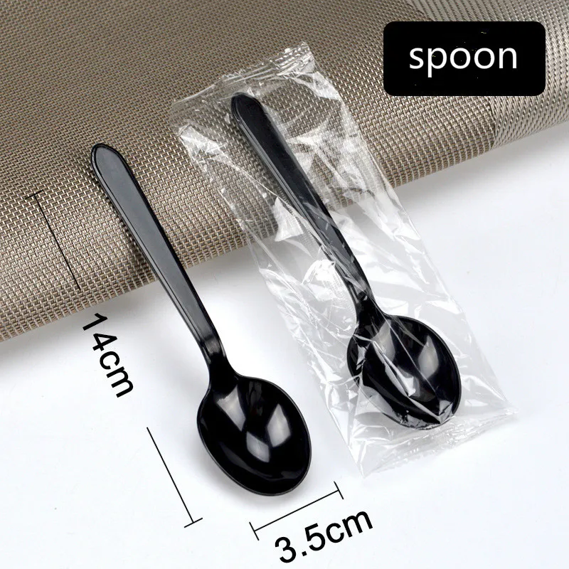 Одноразовая ложка десертная пластиковая вилка для мороженого торта мини