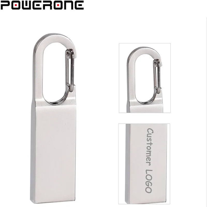 Металлический USB флеш накопитель POWERONE 16 ГБ карта 4G памяти 128 водонепроницаемый 8 4