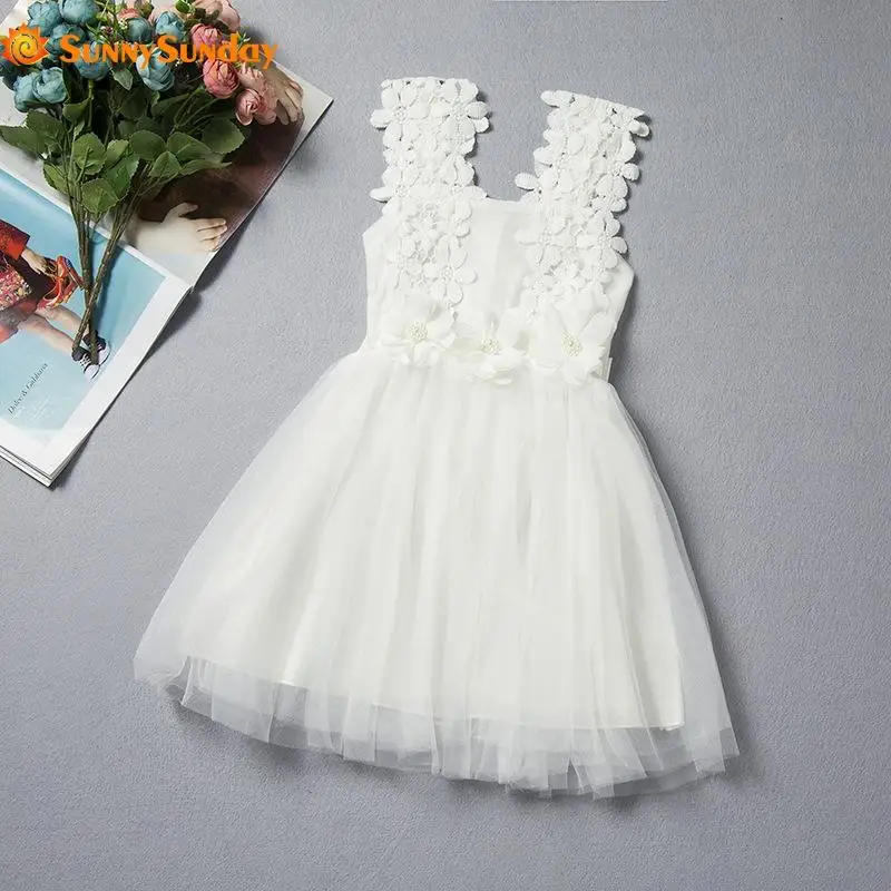 2020 Rushed Limited Casual Silk Princess Dress Six Colour Girls Summer Lace Sleeveless Style Dresses For Party And Wedding Girl | Детская