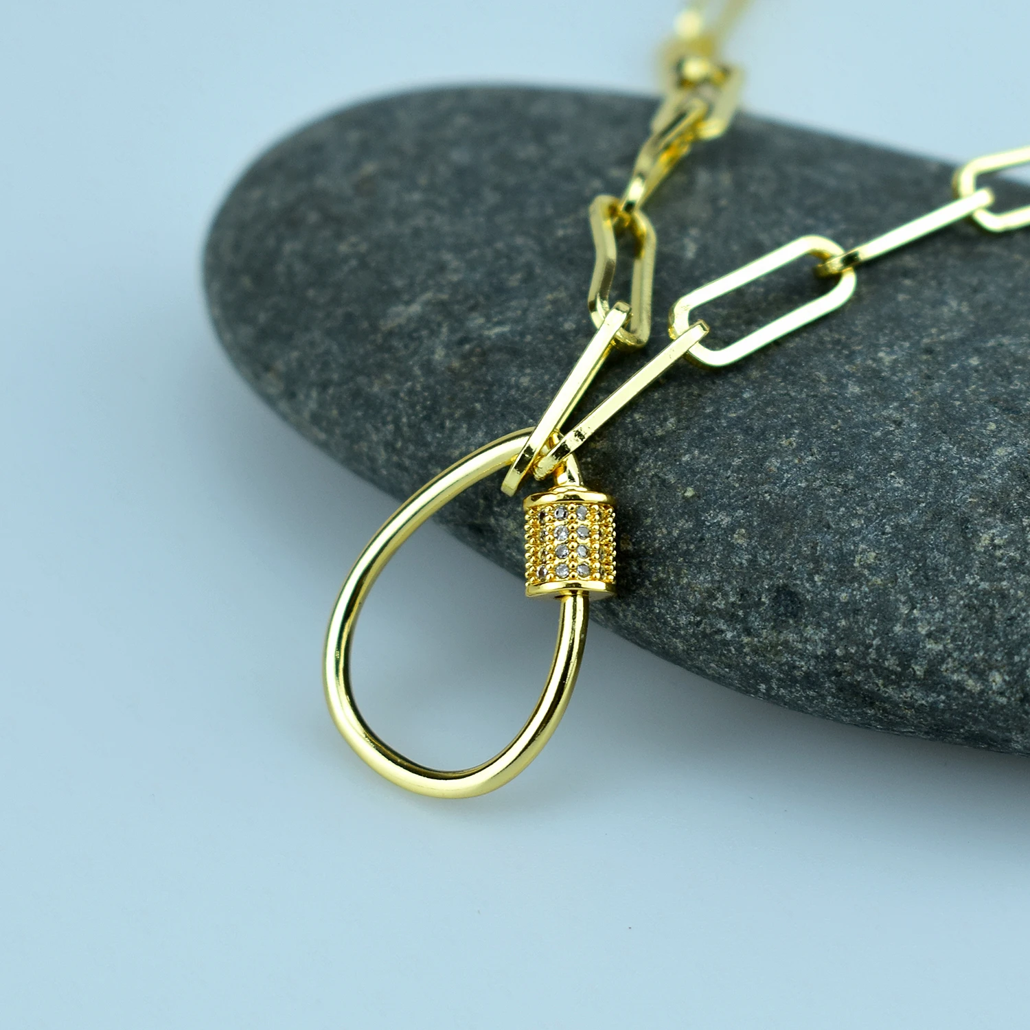 Новинка ожерелье с подвеской в виде капли из кубического циркония ААА тонкая