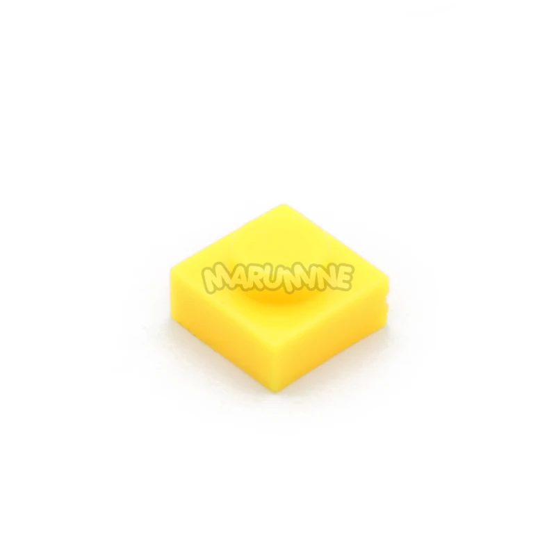 MARUMINE 500 шт. 1x1 кирпичи пластина 3D строительные блоки Пиксели картина детей развивающие обучающие игрушки - Цвет: Цвет: желтый