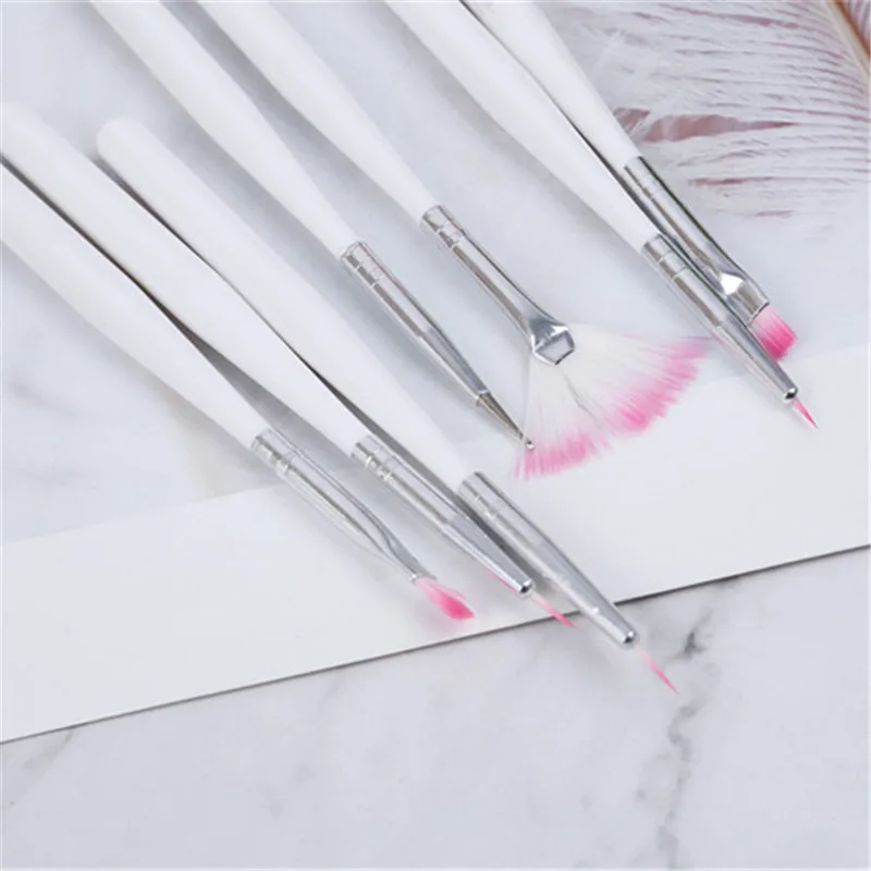 Кисть для дизайна ногтей 7 шт./компл. ручка точек рисования создания