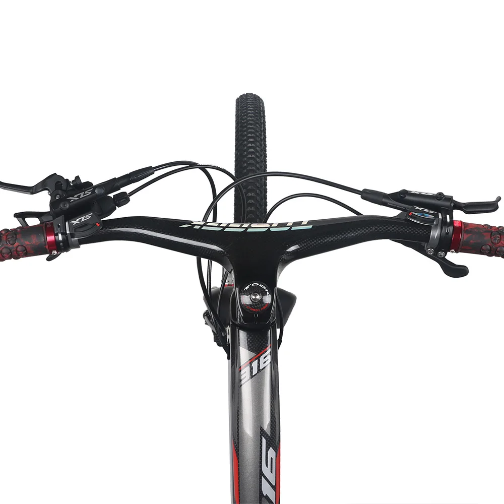 Матовый 3K/3k глянцевый MTB велосипедный Riser-17 градусов одноформный Интегрированный