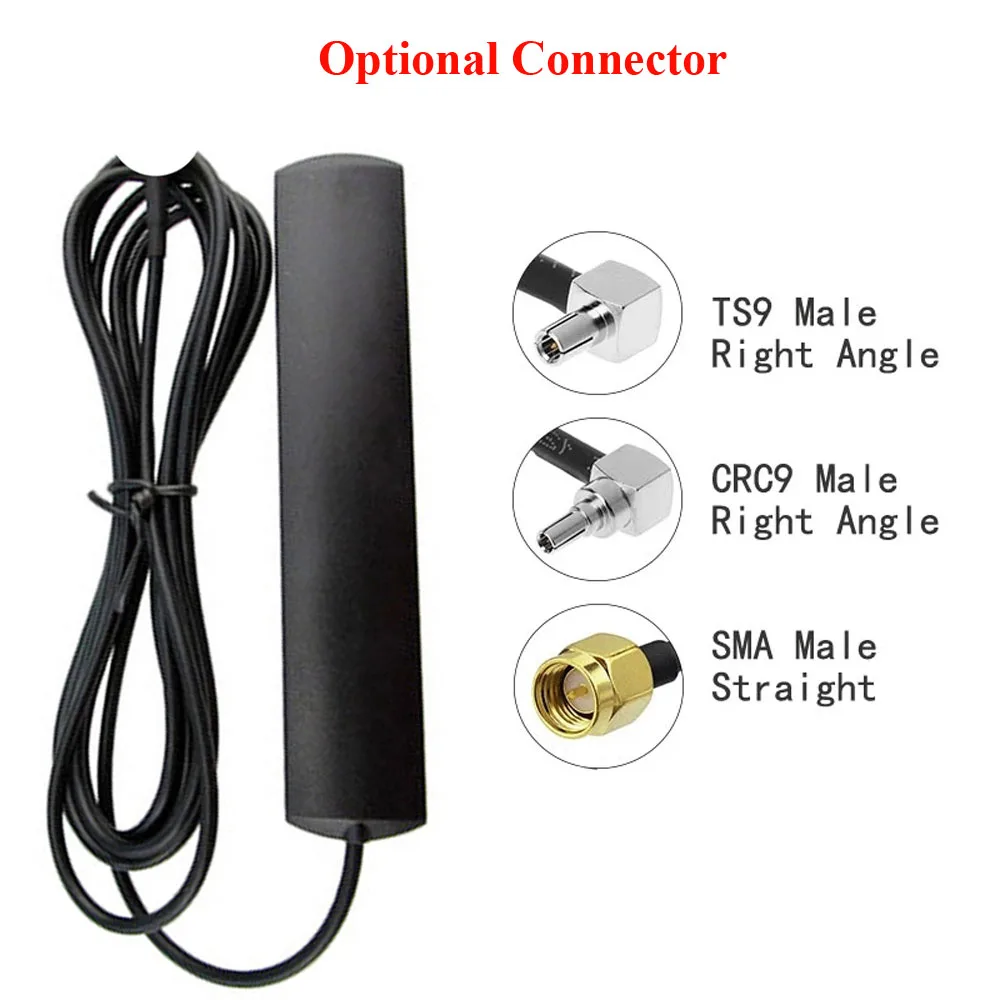 4PCS Universale WIFI Antenna 3G 4G LTE Patch Antenna 700-2700MHz 3dbi TS9 CRC9 SMA-M Connector Router Extension Cable Antenna