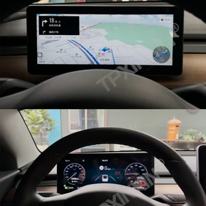 lcd android car instrument dashboard display for tesla model 3 y digital performance auto gps navigation multimedia carplay free global shipping