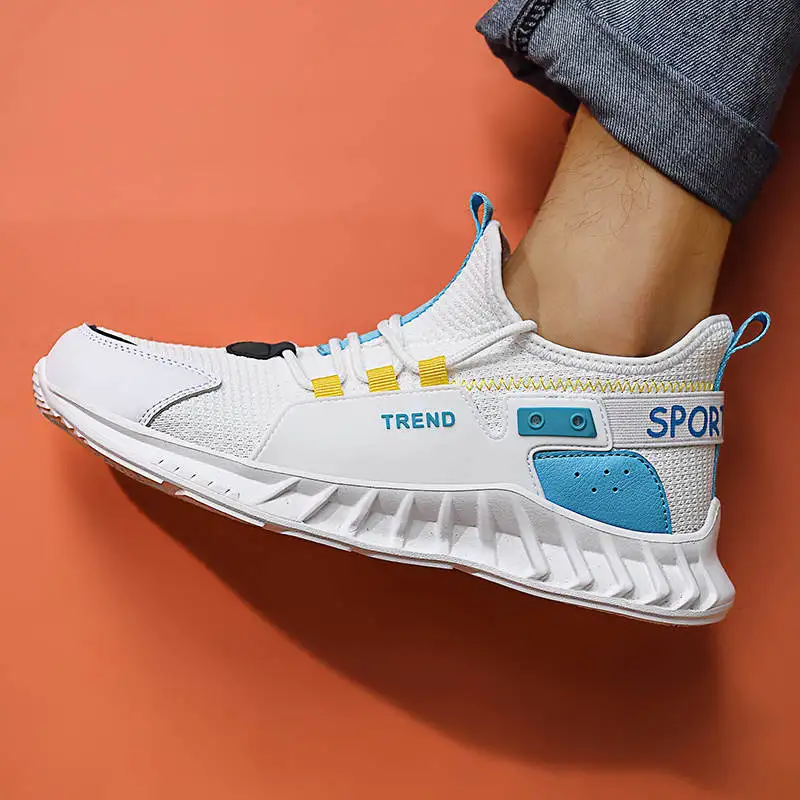 

Спортивная обувь для мужчин большая Мужская Спортивная обувь прочная, долговечная подошва мужские белые кроссовки модные кроссовки мужски...