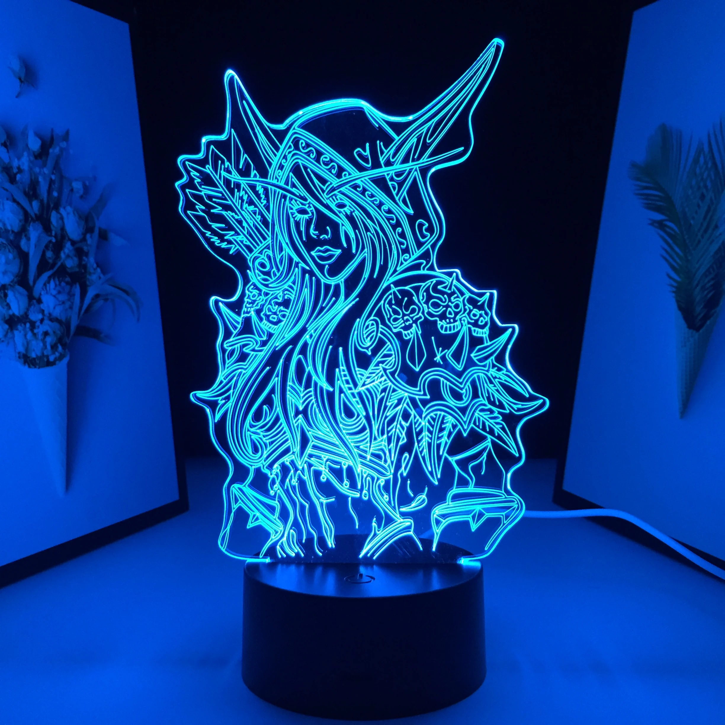 

3d-лампа «World of Warcraft», ночсветильник со светодиодной подсветкой для спальни, игровой плеер, акриловая лампа, подарок