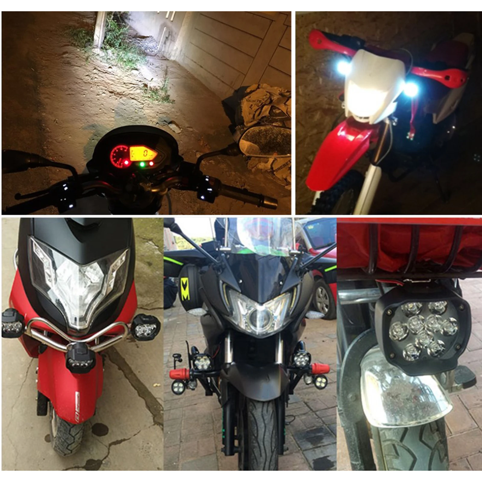 

LED Fog Light Motorbike Auxiliary Light Bike Headlight Motorcycle Compatible