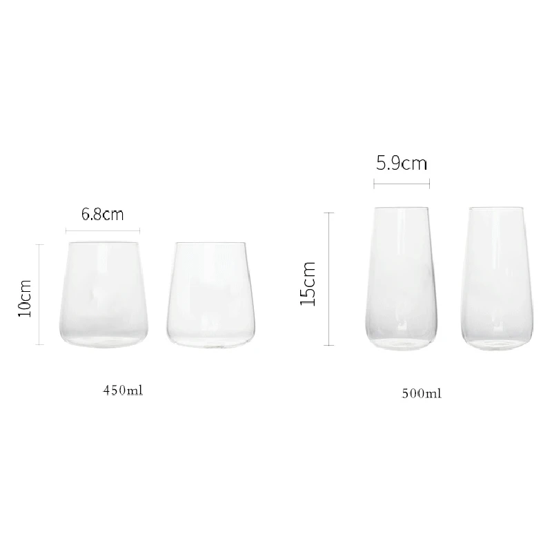

Simple Tall Milk Cup Cold Drinking Fruit Juice Dessert Glass Big Belly Cups Letter Glass Design Water Cup Drinkware Home Office