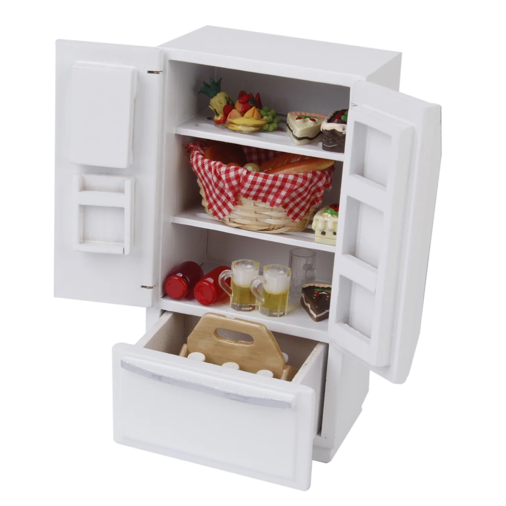 1/12 Dollhouse Miniature Furniture Fridge Refrigerator | Игрушечная мебель