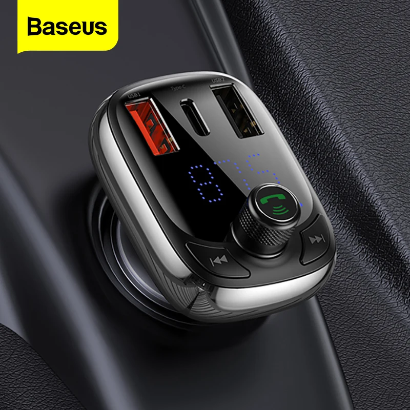 

FM-трансмиттер Baseus с функцией быстрой зарядки и USB-портом