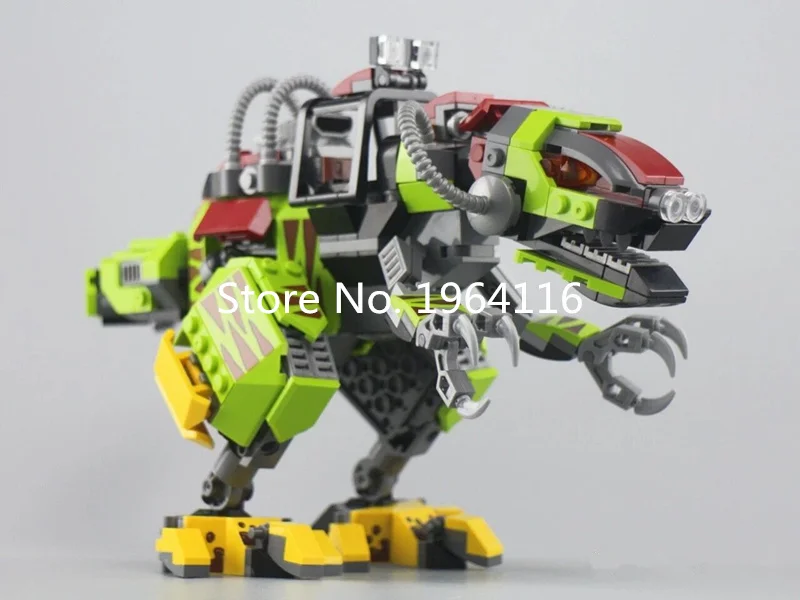 Новый мир Юрского периода серии T. rex vs Dino-Mech Боевая модель строительные блоки