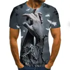 Новинка 2020, футболка с 3D черепом, футболка в стиле панк, мужская повседневная футболка с принтом, с круглым вырезом, в стиле хип-хоп, с коротким рукавом, размер XXS-6XL