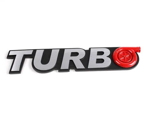 

1X 3D Emblem TURBO aluminum GRILL Rear Trunk Badge car sticker for Audi BMW Car Styling