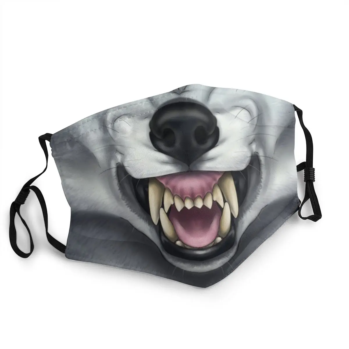 

Snarling Frost Werewolf Face Washable Adult Unisex Face Mask Fangs Anti Haze Dustproof Protection Cover Respirator Mouth-muffle
