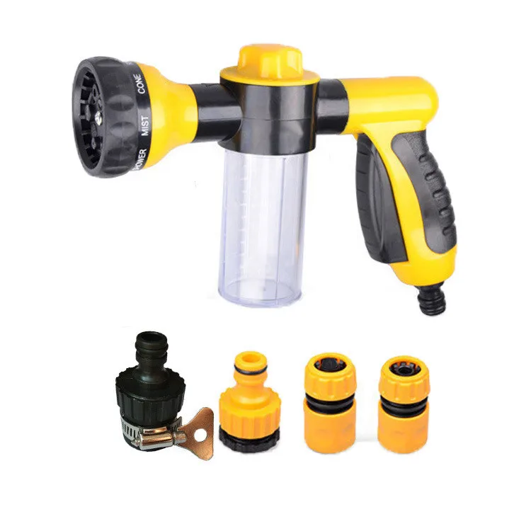 

8 Pattern Spray Nozzles 3 Mixed Configuration Garden Hose Attachment Sprayer Nozzle With Reservoir For Soap Or Fertiliser