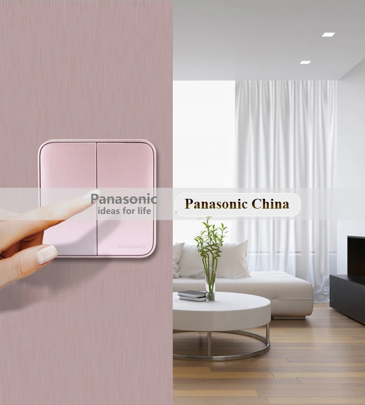 Panasonic 1 банда 2 банды 3 банды 4 настенный выключатель 1 способ 2 способ выключатель света случайный щелчок вкл/выкл домашний переключатель с Светодиодный индикатор