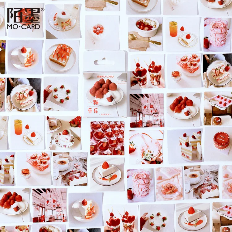 46 шт./компл. бумажные наклейки в виде клубники для дневника скрапбукинга сделай