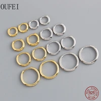 real 925 sterling silver earring for women minimalist round inner diameter of circle 6 5mm 14 5mm hoop earrings 925 jewelry