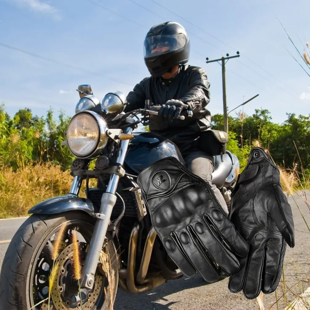 

Перчатки мотоциклетные кожаные для мужчин и женщин, теплые защитные дышащие перчатки для езды на мотоцикле, кемпинга, скалолазания