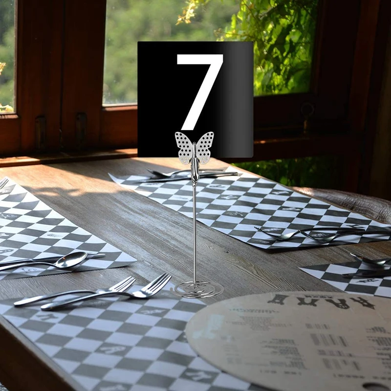 10 шт. держатели для карт с бабочками настольные подставки под номера свадебной