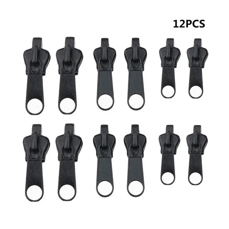 

12PCS/Set Zipper Repair Kit Universal Instant Zipper Repair Replacement Zipper Sliding Teeth Rescue Zipper For 3 Different Size