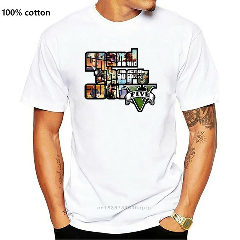 

New Men's GTA V Grand Theft Auto Game Logo T Shirt