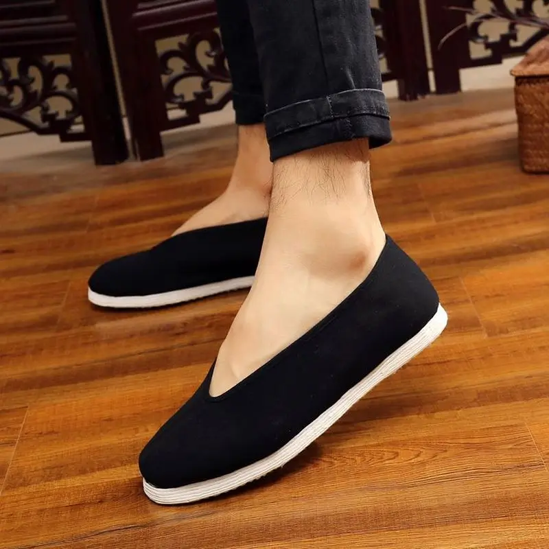 Хлопковая обувь ручной работы shaolin monk kung fu taoist shoes zen lay wushu taiji tai chi боевые искусства
