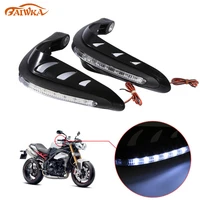 22mm motorcycle hand guards handle protector handlebar protection with led turn signal light for universal motocross accessories