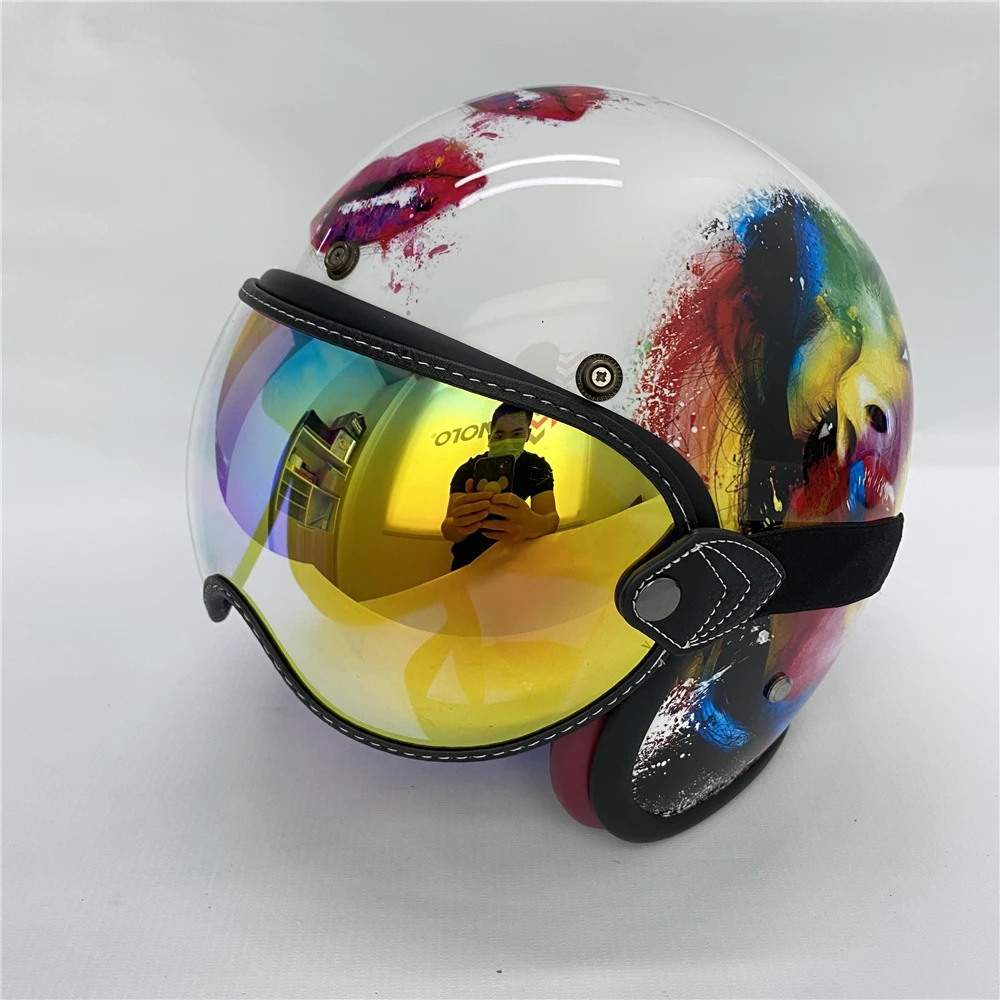 Козырек для мотоциклетного шлема защитные очки с пузырьковой линзой подходящие