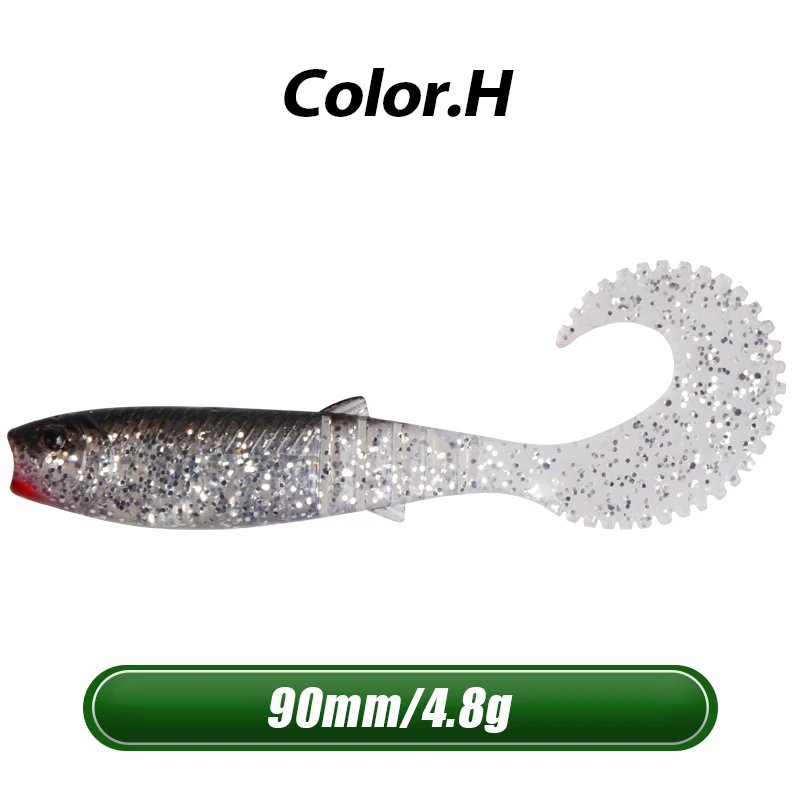 72H 10pcs 3.15in 3D Shad Swimbait для рыболовных приманок, подходит для всех видов буровых снастей, приманки, искусственные приманки - Цвет: 72H 10pcs
