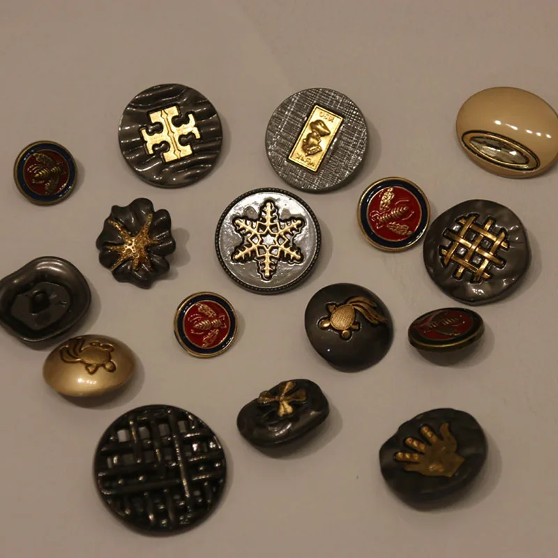 

5PCS Metal buttons Fashion for Clothing Windbreaker Suit Sweater Coat home DIY sewing supplies