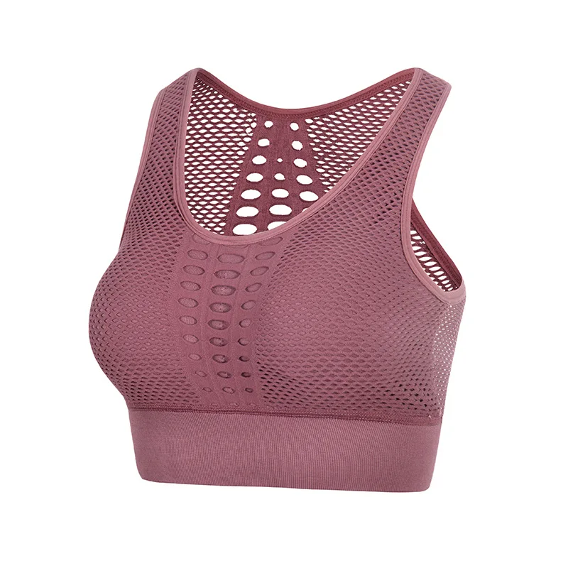 

Seamless Sexy Hollow Back Bra Sports Quick Dry Shockproof Gather Yoga Running Fitness Sports Bra for Women Gym Active Wear