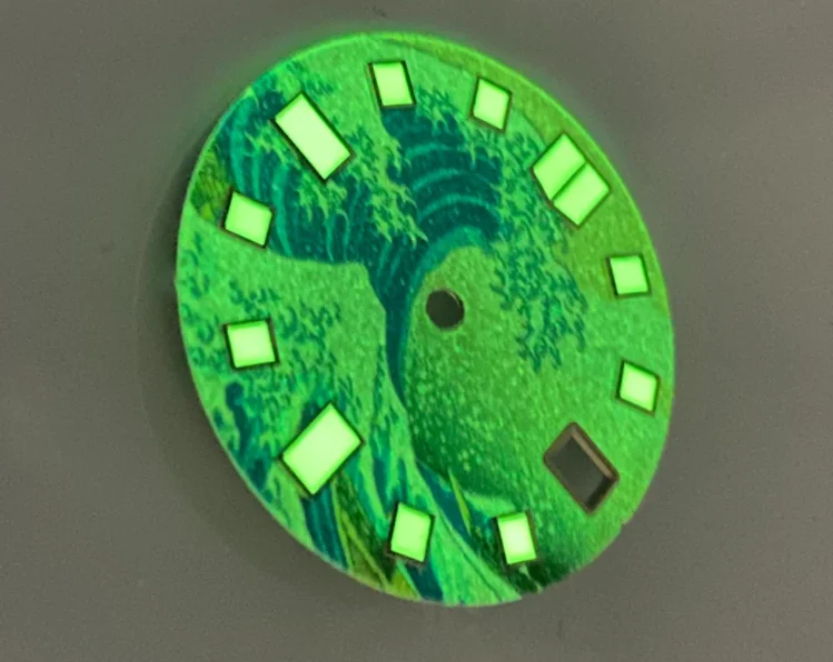 

28.5mm C3 Green Luminous Watch Dial for NH35A Movement with Hand