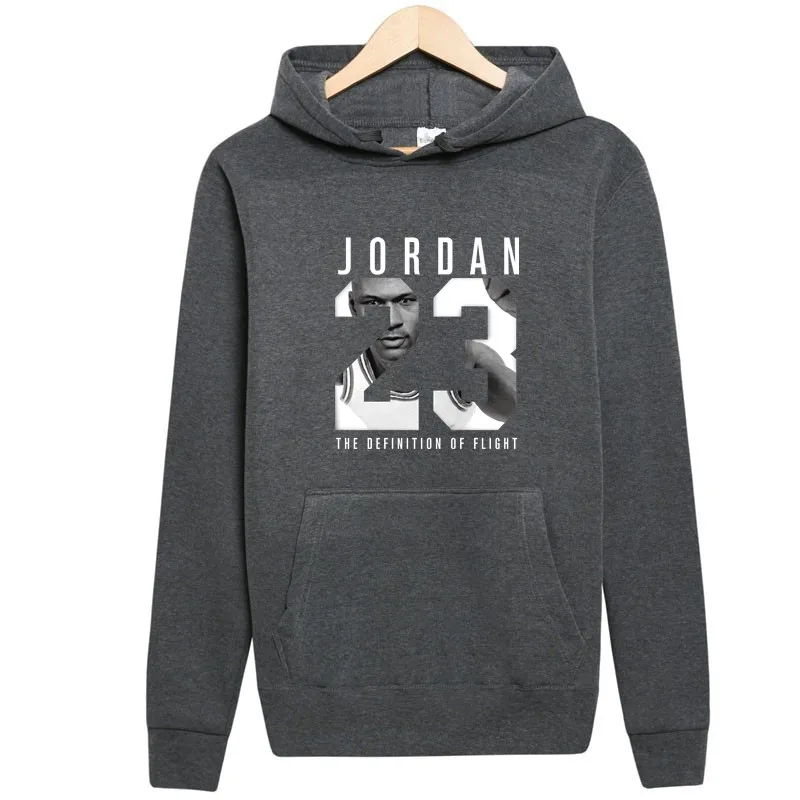 Хит, новинка JORDAN 23, толстовка с буквенным принтом, мужские толстовки, модная одноцветная толстовка с капюшоном, мужской пуловер, мужские спортивные костюмы, Мужское пальто - Цвет: dark  gary   024