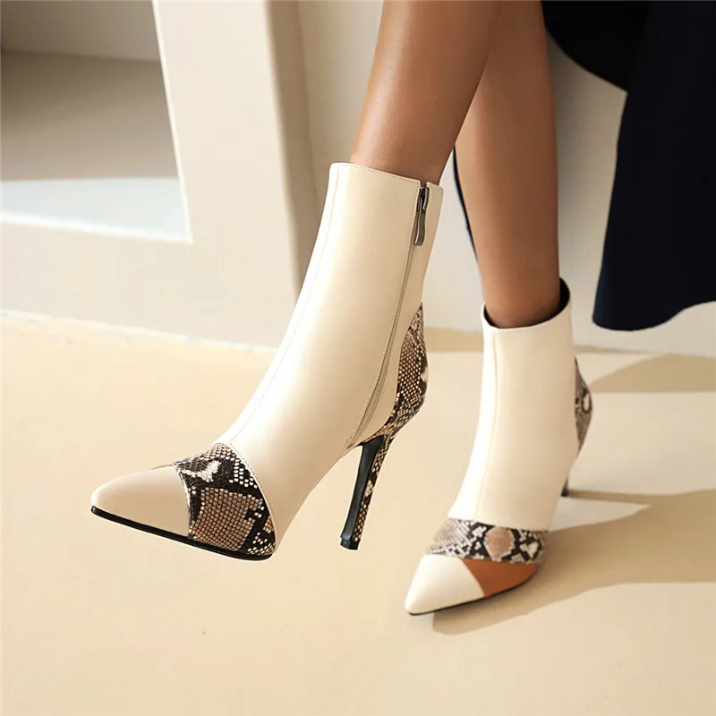

MORAZORA 2020 New arrival fashion women boots sexy high heels pointed toe ladies shoes autumn winter mixed colors ankle boots