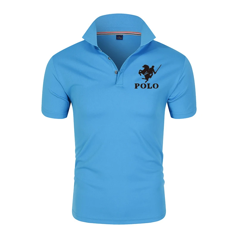 

Summer fashion trendy men's printed solid color Polo, comfortable, casual and breathable men's clothing