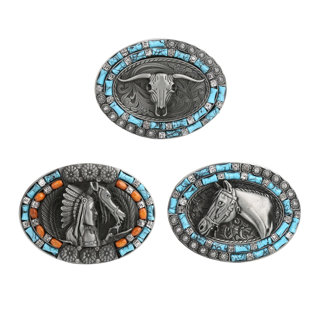 Сменная пряжка для ремня винтажный стиль голова лошади Западный ковбойский