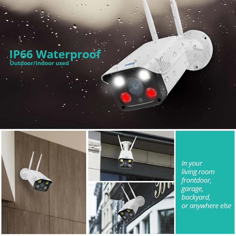 KERUI смарт-камера с Wi-Fi IP CCTV Беспроводная P2P камера безопасности Открытый IP66 водонепроницаемый SD карта хранения Ночной монитор для зрения
