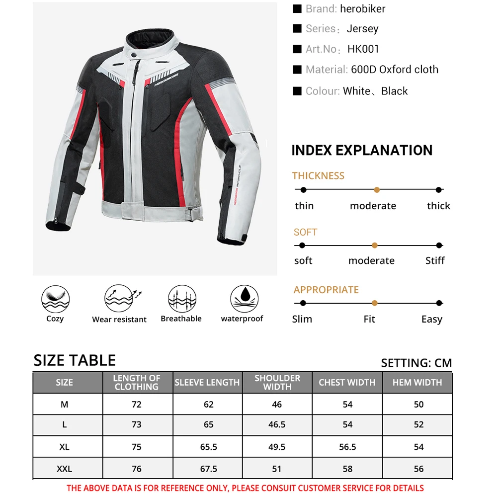 

HEROBIKER Waterproof Motorcycle Jacket Man Riding Racing Suit Motocross Jacket+Pants Moto Protection With Removeable Linner