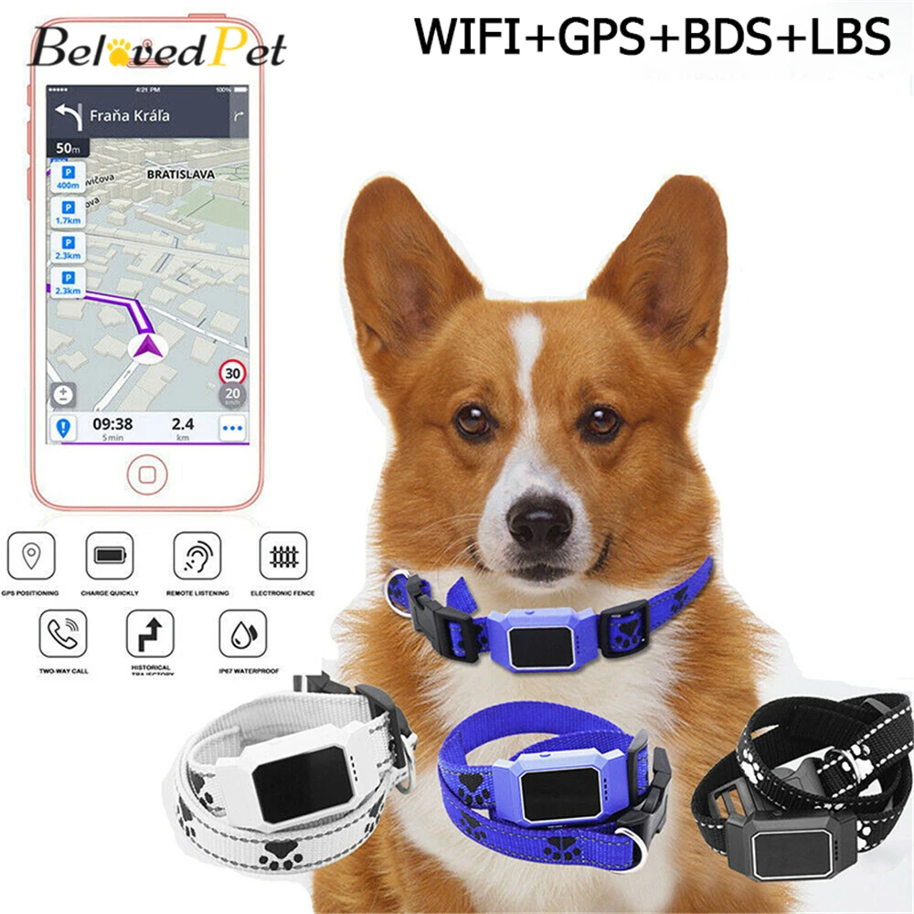 Оригинальный мини-умный gps-трекер для домашних животных с ошейником собак кошек