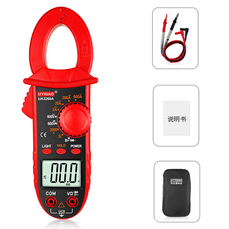 Цифровой мультиметр с зажимом 28 мм измерительный мини-измеритель переменного и