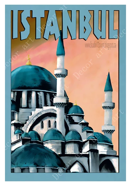 Турция поп-арт дорожная Картина на холсте винтажная настенная крафт-постеры с