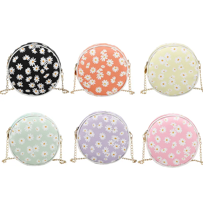 Маленькая круглая сумка через плечо для женщин элегантный кожаный круглый