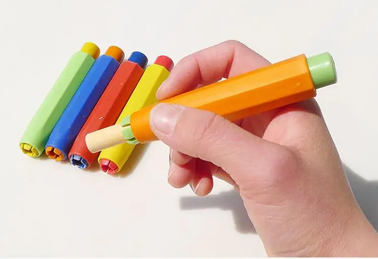 5 шт. нетоксичный держатель мела для здоровья цветные держатели чистые обучения