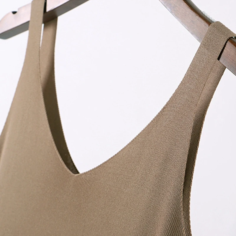 Женский трикотажный топ GIGOGOU черно белый с v образным вырезом клубный Топ для лета