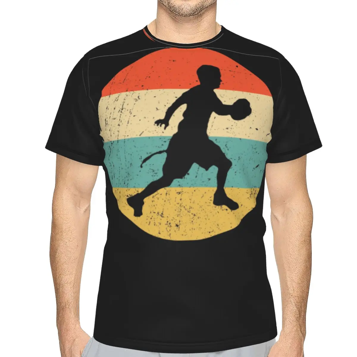 Футболка в винтажном стиле с изображением флага футбольного мяча | Мужская